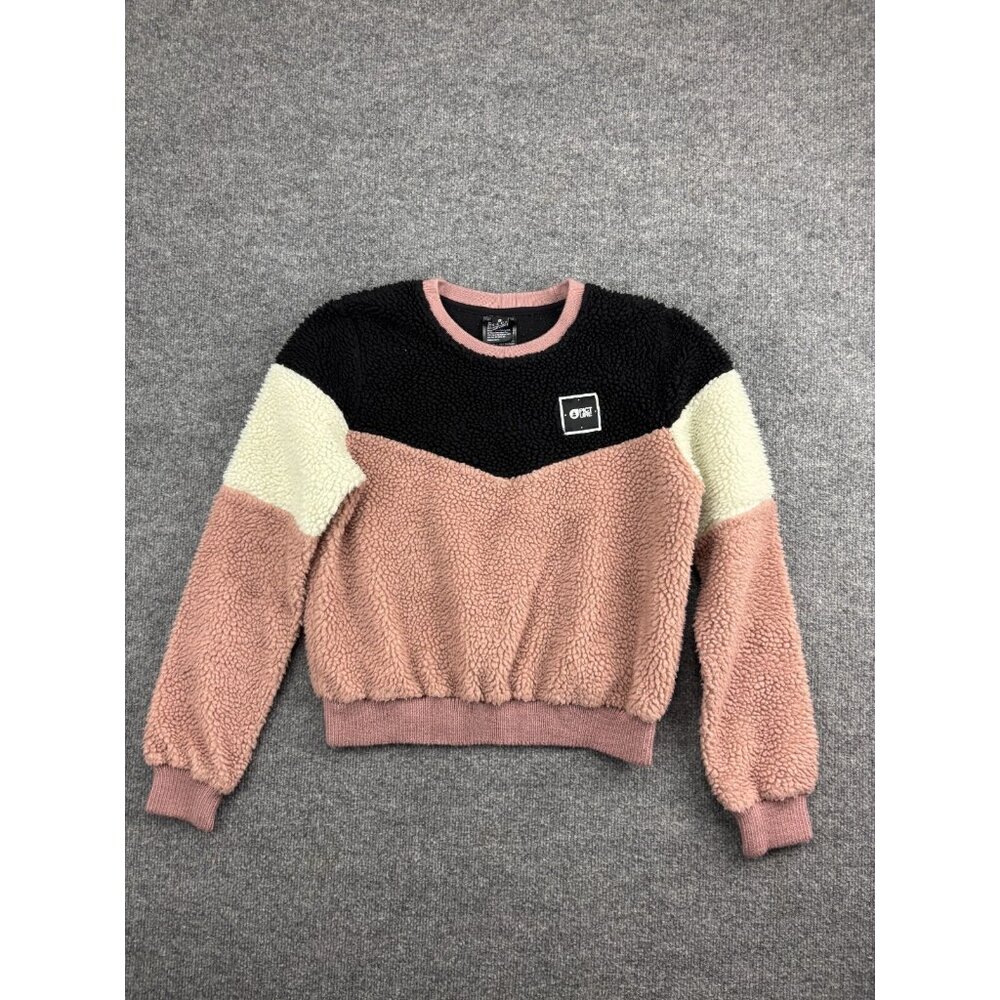 Picture Organic Clothing June Crew Sweater Women's S‎ Black Pink White Fleece